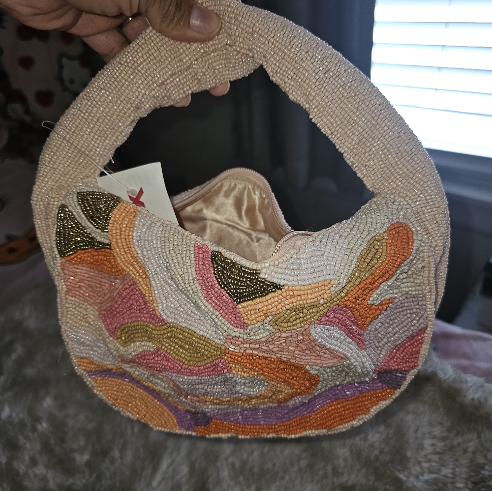 BNWT Made In India Beaded Bag